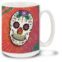 Radiant sugar skull makes every day like the Day of the Dead!