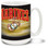 United States Marine Corps coffee mug with Marines text in Bold Red on Black. Marines mug features official USMC EGA symbol.