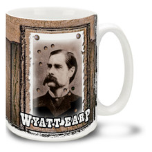 Wyatt Berry Stapp Earp Deputy Sheriff, and Deputy Town Marshal in Tombstone, Arizona took part in the Gunfight at the O.K. Corral. Brew up with some coffee for your very own Wyatt Earp Mug! Featuring a historic photo, this Wyatt Earp coffee Mug is dishwasher and microwave safe.