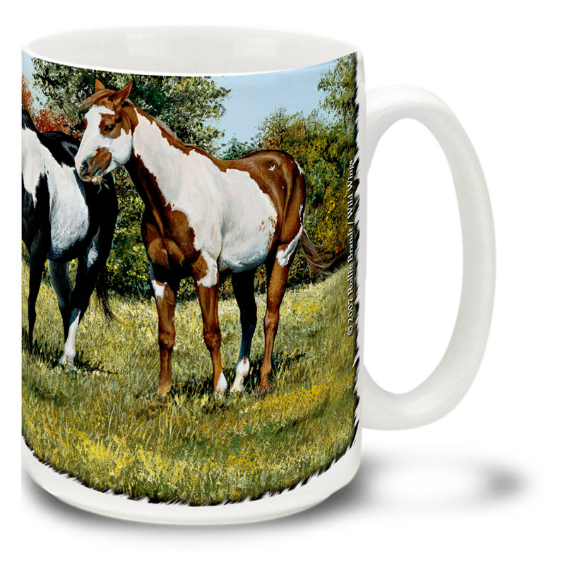 Hillside Paint Horses Coffee Mug 15oz Mug Cuppa