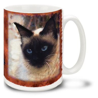 The Siamese, whose name translates to "moon diamond", is one of the most popular domestic feline breeds in Europe and North America. Beautify your day with this mystical Siamese cat mug. Siamese cat coffee mug is dishwasher and microwave safe.