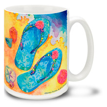Flip Flops Summer Colors Beach - 15oz Mug
