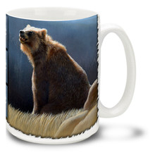 Many Native Americans regard the brown bear with a strong mix of fear and respect, some even regarding it as a god. This powerful animal is not something most would want to tangle with, and keeping out of scent range of a big hungry bear is always a good idea! Wake up and smell the coffee with this Catching the Scent Brown Bear Mug. Brown Bear coffee mug is dishwasher and microwave safe.