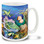 Pastel watercolor tones give a cool, relaxing feel to this Sea Turtle Coffee Mug set in a bustling coral reef. Make a splash with this Green Sea Turtle Mug! 15oz Coffee Cup is dishwasher and microwave safe. Personalize it with your name for only $3 more!