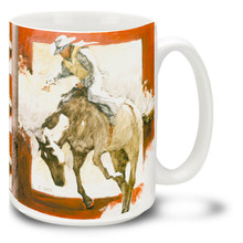 Bronco Rider Cowboy on Horse - 15oz Mug