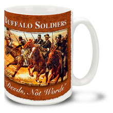 Buffalo Soldiers Deeds Not Words - 15oz Mug