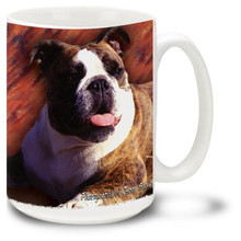 Artsy English Bulldog - 15oz Dog Mug