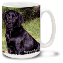 Artsy Black Lab - 15oz Dog Mug