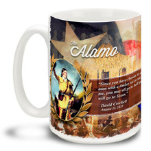 Texas Alamo Photo History Davy Crockett - 15oz Mug