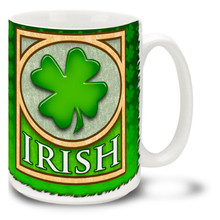 Get into the St. Patrick's day spirit with this lovely green Irish Mug. Vivid green Irish coffee mug is dishwasher and microwave safe and sure to be a favorite.