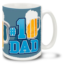 #1 Dad with Beer - 15oz Mug