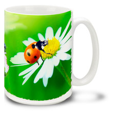 Ladybugs and Daisies - 15 oz Mug