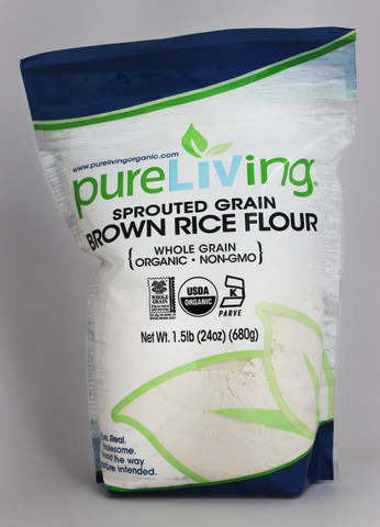 PureLiving Sprouted Brown Rice Flour / Organic, Kosher, Non-GMO, Whole Grain, Raw