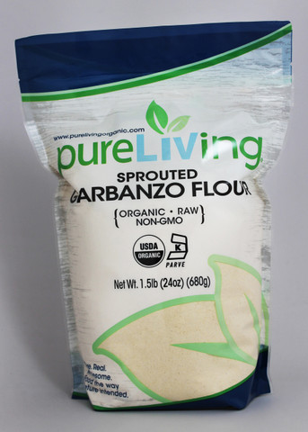 PureLiving Sprouted Lentil Flour / Organic, Kosher, Non-GMO, High Protein, Raw