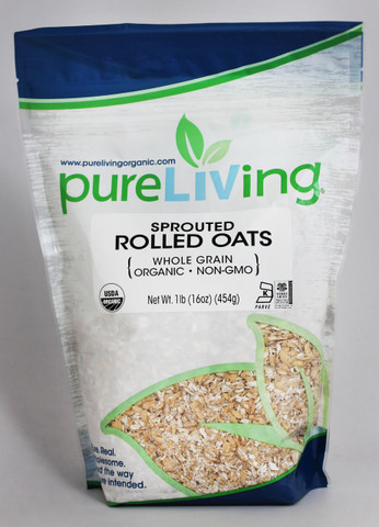PureLiving Sprouted Rolled Oats / Organic, Kosher, Non-GMO, Whole Grain, Raw