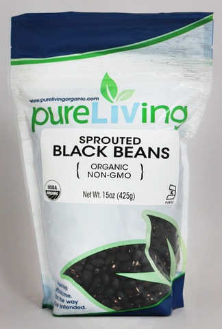 PureLiving Sprouted Black Beans / Organic, Kosher, Non-GMO, Raw
