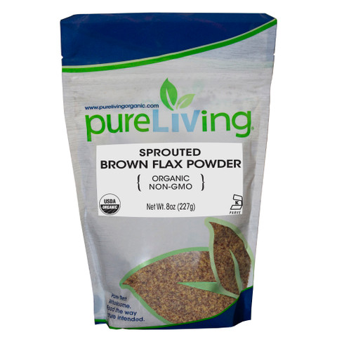 PureLiving Sprouted Brown Flax Powder / Organic, Kosher, Non-GMO