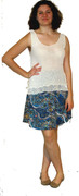 Short Rayon Paisley Skirt