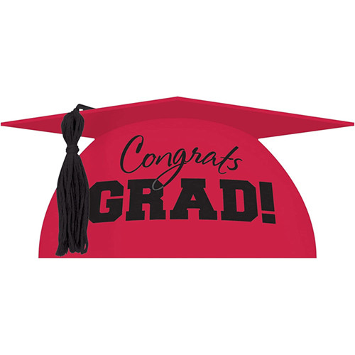 Red Graduation Cap Cake Topper