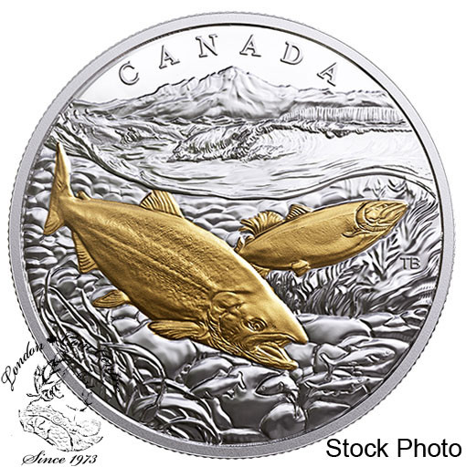2017 $20 From Sea To Sea To Sea Arctic Beluga Whale 1 oz Pure Silver Gold-Plated