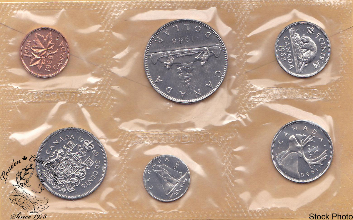 1968 Canada Proof-Like Coin Set By Royal Canadian Mint