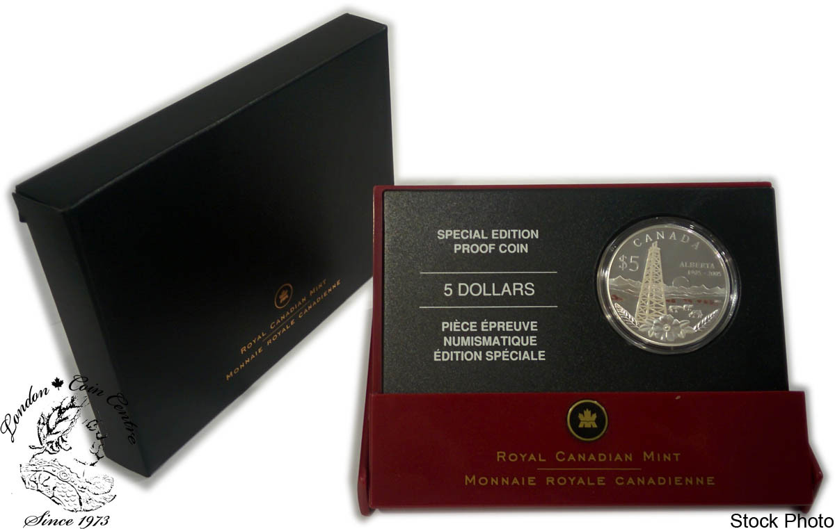 Proof 2005 Canada $5 Special Ed Alberta/'s Centennial