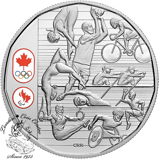 Canadian Athletes Limited Edition Proof Silver Dollar $1 Coin 2016 Rio Olympics