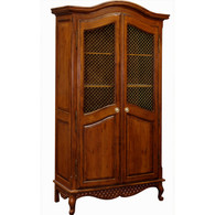 Grand Armoire
Finish: Chateau
Door Option: Brass Wire Mesh
Knobs: Upgraded Brass Knob #IV