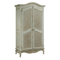 Grand Armoire
Finish: Versailles Blue
Door Option: Caning
Knobs: Glass Knobs with Gold Base