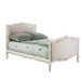 Bed Size: Twin
Finish: Versailles Creme
Fabric: C.O.M - Customer's Own Material
Option: Tight Back Upholstery