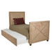 Bed Size: Twin with Additional Trundle
Fabric: AFK Arizona Khaki
Nail Heads: Antique Brass
Feet Finish: French Walnut