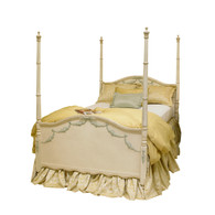 Bed Size: Full
Finish: Versailles Creme with Versailles Blue Mouldings
Option: Standard Appliqued Moulding