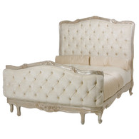 Bed Size: Queen
Finish: Antique Silver Gilding
Fabric: C.O.M. - Customer's Own Material
Option: Button Tufting Upholstery