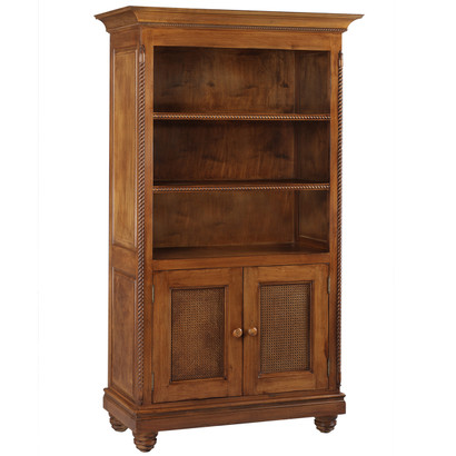 Evan Bookcase
Finish: Chateau
Door Option: Caning
Knobs: Wood Knobs in Chateau Finish 