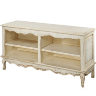 French Double Bookcase
Hand Painted Motif: Bordeaux Toile
Finish: Tea Stain over Antico White