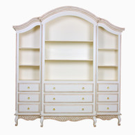 Monaco Bookcase
Finish: Versailles Crème
Knobs: Glass Knobs with Gold Base