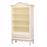 Tall French Bookcase
Finish: Linen
Hand Painted Motif: Floral Vines
Knobs: Glass Knobs with Gold Base