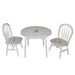 Round Play Table and Chair Set: Enchanted Forest Blue Gingham