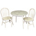 Round Play Table and Chair Set: Classic Enchanted Forest Blue Gingham
