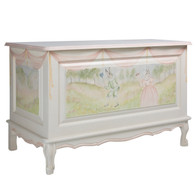 French Toy Chest
Finish: Antico White
Hand Painted Motif: Masquerade