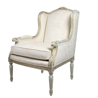 Cyrano Chair: Versailles Blue / Jane Ivory