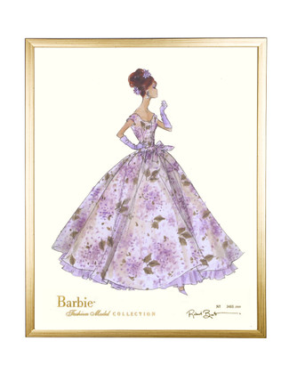 Limited Violette Barbie in Gold Frame