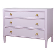 Brentwood Chest
Finish: Lilac
Upgraded Knobs: Brass Knob # 6