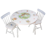 Round Play Table and Chair Set: Alice in Wonderland