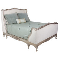 Size: Queen
Finish: Antique Silver Gilding
Fabric: AFK Opulence Creme
Option: Tight Back Upholstery