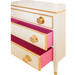 Hollywood Chest: Antico White / Gold Gilding / Hot Pink