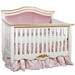 Gabrielle Crib
Finish: Antico White
Optional Trim Out: Gold Gilding
Appliqued Moulding Option: Standard Moulding in Gold Gilding
Fabric: AFK Jaclyn Coral