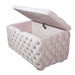 Upholstered Toy Chest in AFK Powder Pink Fabric