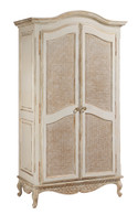 Grand Armoire
Finish: Versailles Creme
Door Option: Caning
Knobs: Glass Knobs with Gold Base