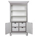Evan Bookcase Interior
Finish: Dior Grey / Snow
Door Option: Caning
Knobs: Wood Knobs in Snow Finish 